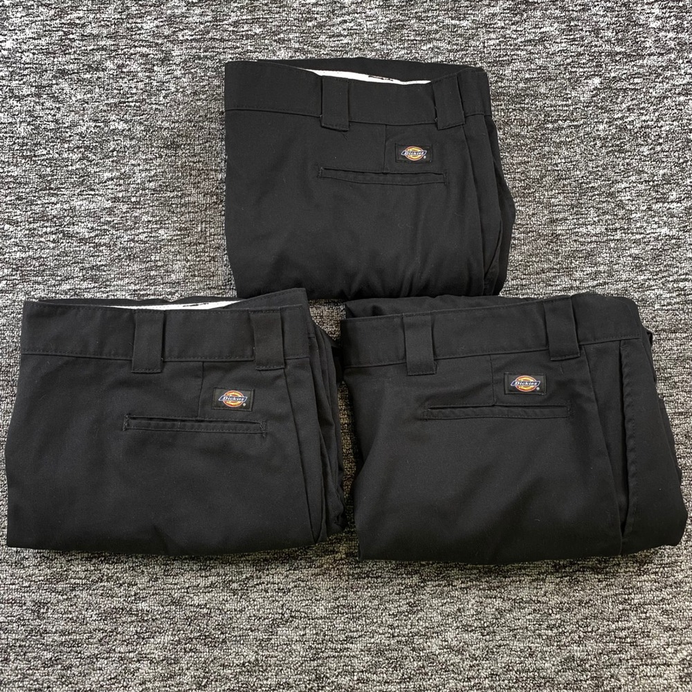 Dickies Flex Cargo Work Pants Mens 46x29 Black Regular Fit Lot of 3 WP595